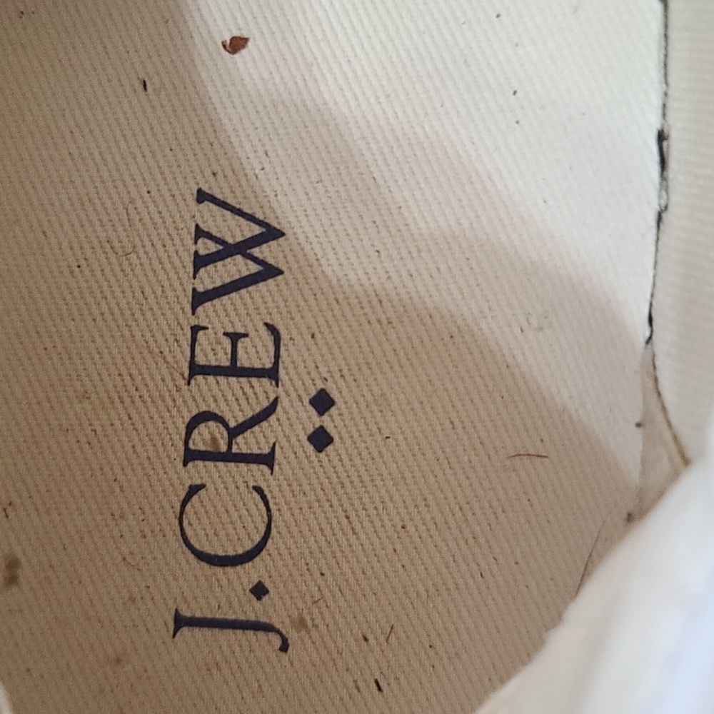 J Crew Factory Womens Sneakers Shoes White W/Cheetah Print Cow Hair Sz‎ 9.5 EUC - Picture 3 of 11